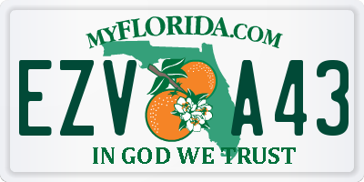 FL license plate EZVA43