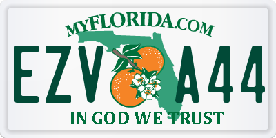 FL license plate EZVA44