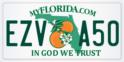 FL license plate EZVA50