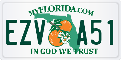 FL license plate EZVA51