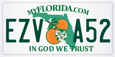 FL license plate EZVA52