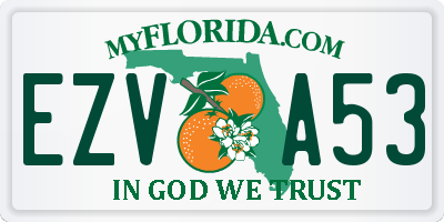 FL license plate EZVA53