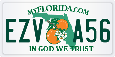 FL license plate EZVA56