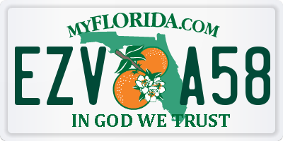 FL license plate EZVA58