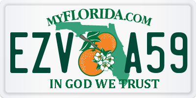 FL license plate EZVA59