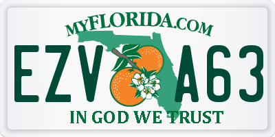 FL license plate EZVA63