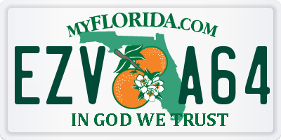 FL license plate EZVA64