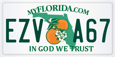 FL license plate EZVA67