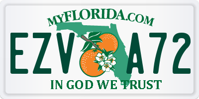 FL license plate EZVA72