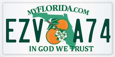 FL license plate EZVA74