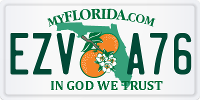 FL license plate EZVA76