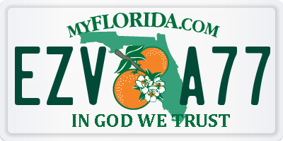 FL license plate EZVA77