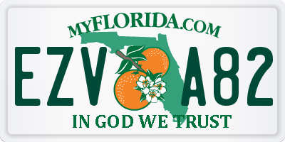 FL license plate EZVA82