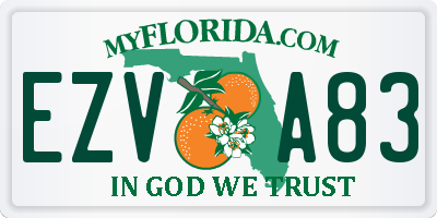 FL license plate EZVA83