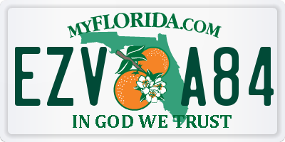 FL license plate EZVA84