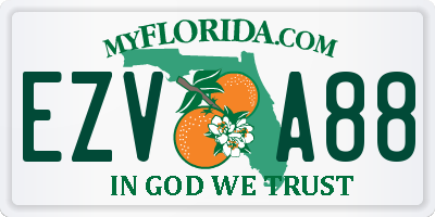 FL license plate EZVA88