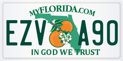 FL license plate EZVA90