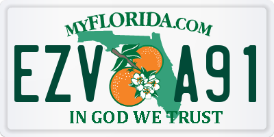 FL license plate EZVA91