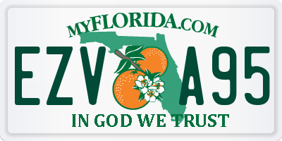 FL license plate EZVA95