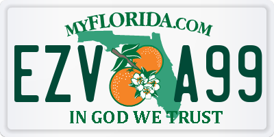 FL license plate EZVA99