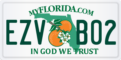 FL license plate EZVB02