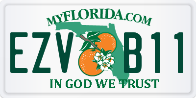 FL license plate EZVB11