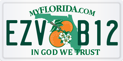 FL license plate EZVB12