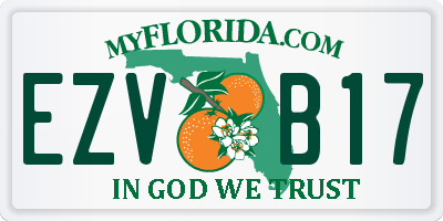 FL license plate EZVB17