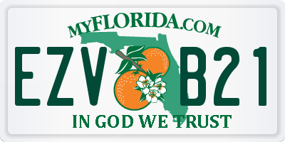 FL license plate EZVB21