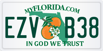 FL license plate EZVB38