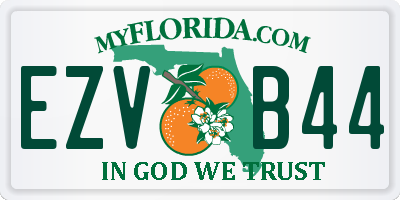 FL license plate EZVB44