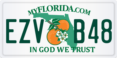 FL license plate EZVB48