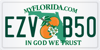 FL license plate EZVB50