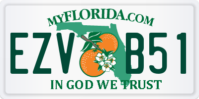 FL license plate EZVB51