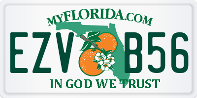 FL license plate EZVB56