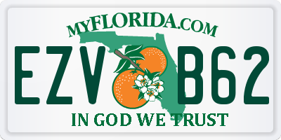 FL license plate EZVB62