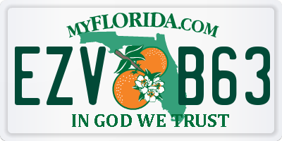 FL license plate EZVB63