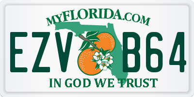 FL license plate EZVB64