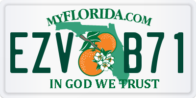 FL license plate EZVB71