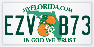 FL license plate EZVB73