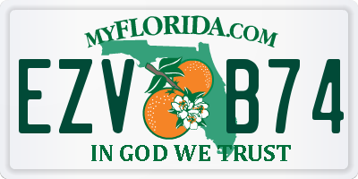 FL license plate EZVB74