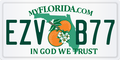 FL license plate EZVB77