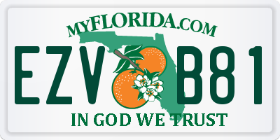 FL license plate EZVB81