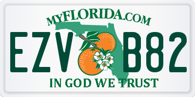 FL license plate EZVB82