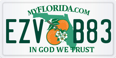 FL license plate EZVB83