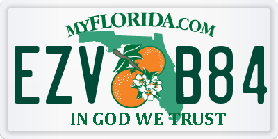 FL license plate EZVB84