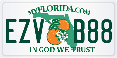 FL license plate EZVB88