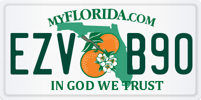 FL license plate EZVB90