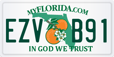 FL license plate EZVB91