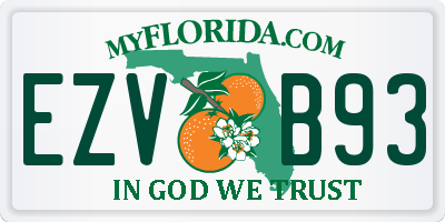 FL license plate EZVB93